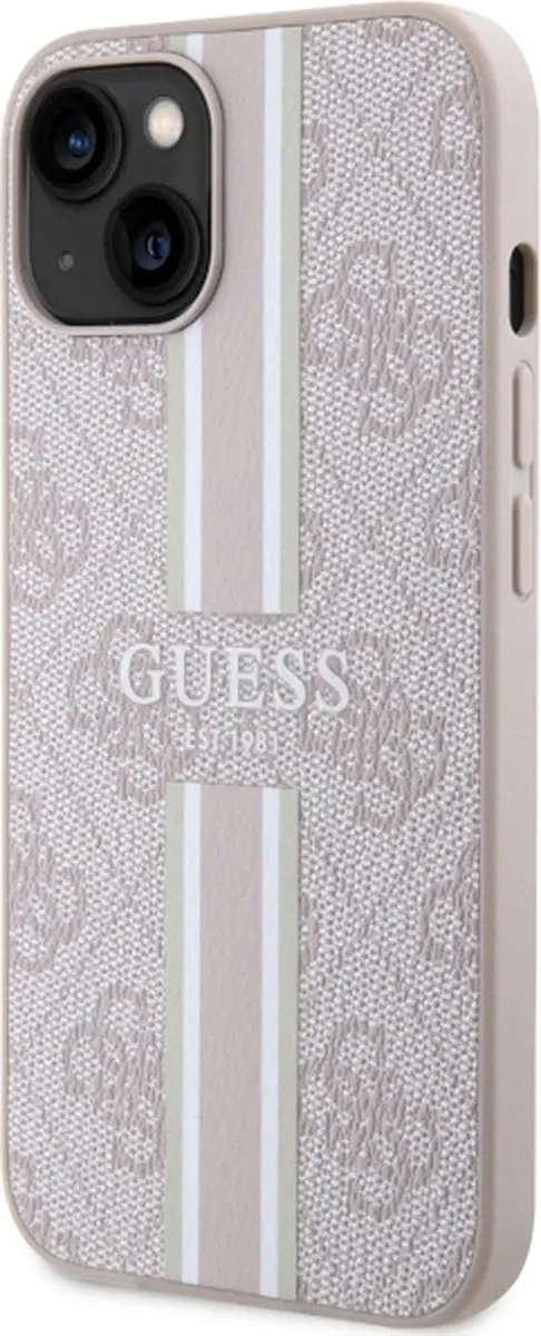 GUESS 4G Printed Stripe Back Case - iPhone 14 Roze - afbeelding 6 van 6