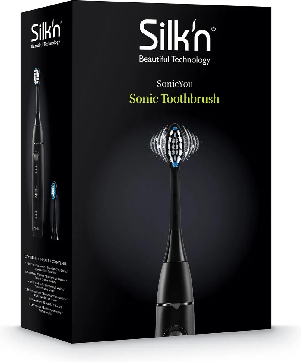 Silk'n SonicYou Elektrische Tandenborstel - Zwart - 3 Snelheden