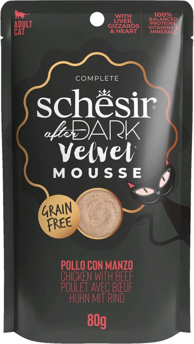 Schesir After Dark Velvet Mousse Kip & Rund 12x80g