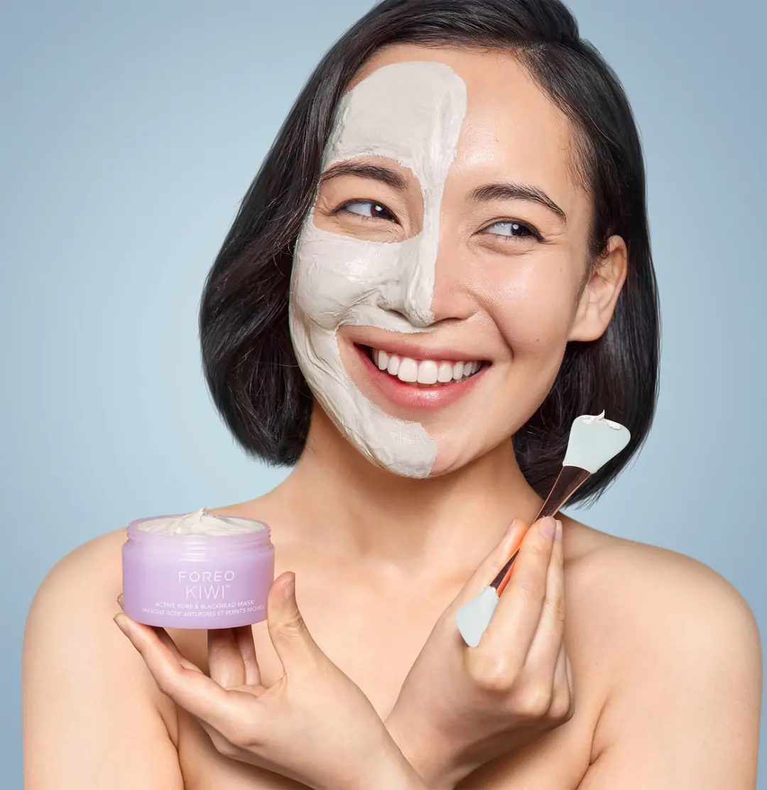 FOREO KIWI Active Pore & Blackhead Mask 100g - Paars