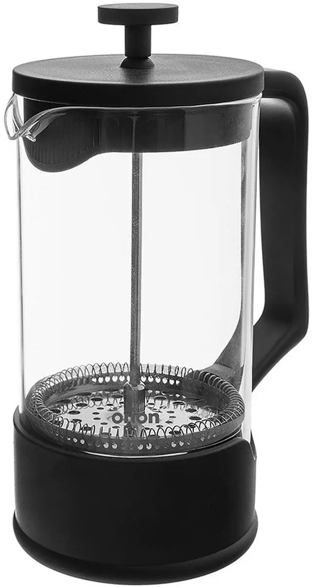 Orion Glazen Koffie- en Thee Perspot 1L - 8 Kopjes - Zwart/Transparant