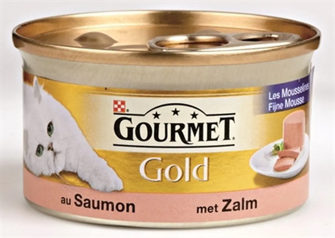 Gourmet Gold Mousse Zalm 24x85g - 2 Stuks