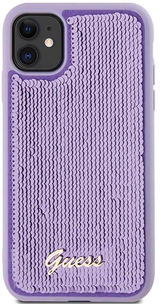 GUESS Sequins Back Case Paars - iPhone 11/XR