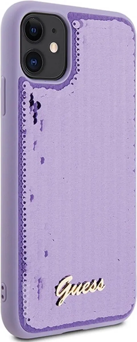 GUESS Sequins Back Case Paars - iPhone 11/XR