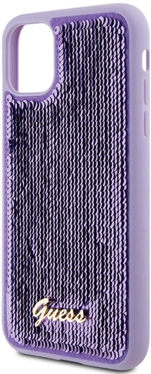 GUESS Sequins Back Case Paars - iPhone 11/XR - afbeelding 6 van 6