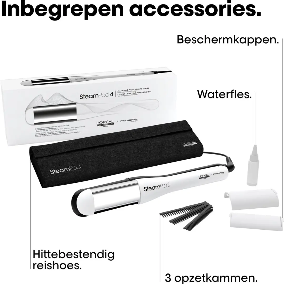L'Oréal Professionnel SteamPod 4.0 Stoomkrultang - Wit