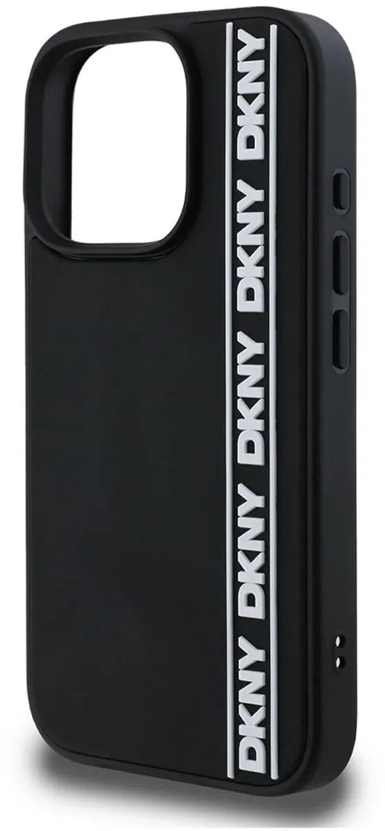 DKNY 3D Rubber Repeat Edition Hoesje iPhone 16 Pro Max - Zwart