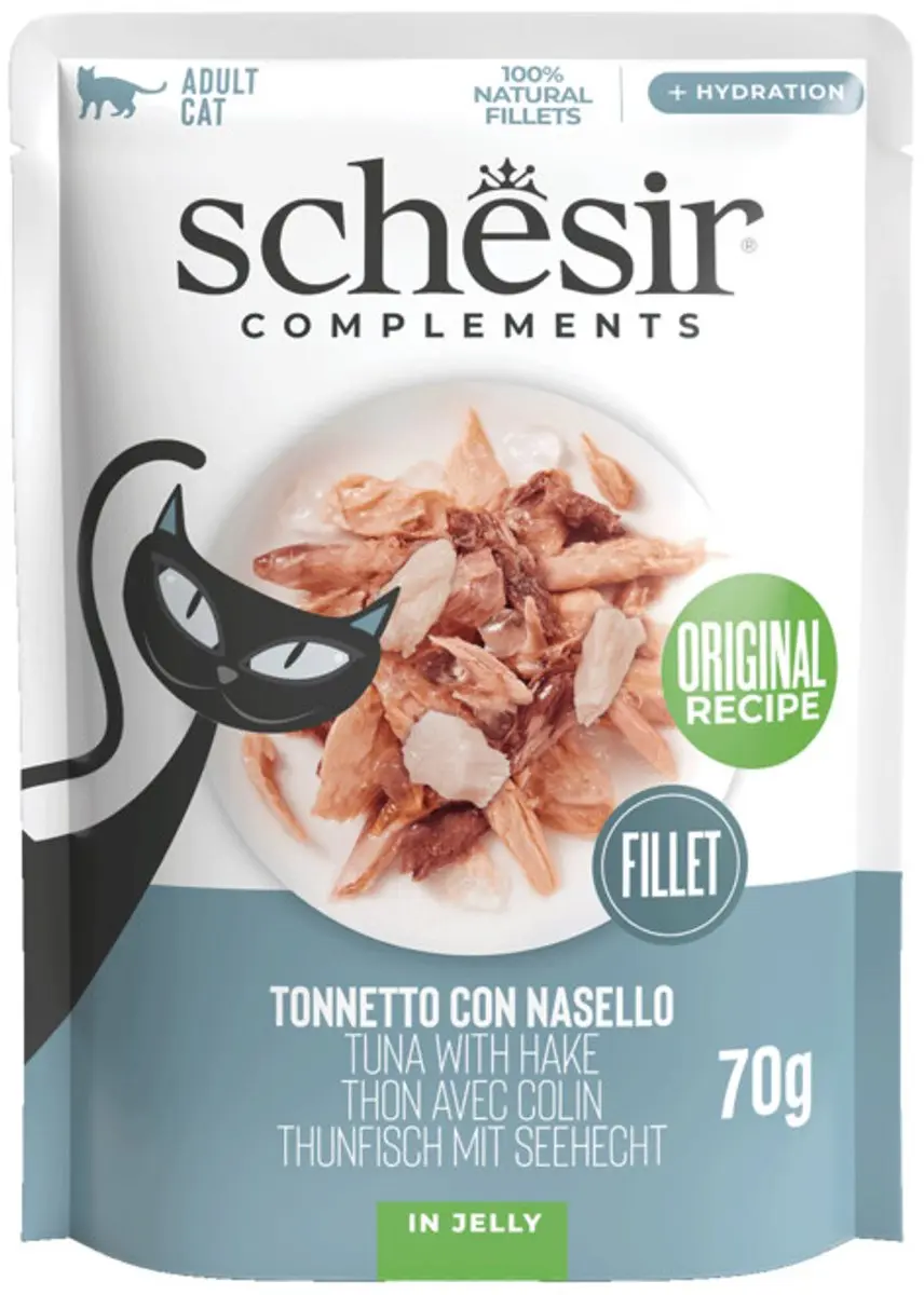 Schesir Complementary Kattenvoer Tonijn & Heek in Gelei
