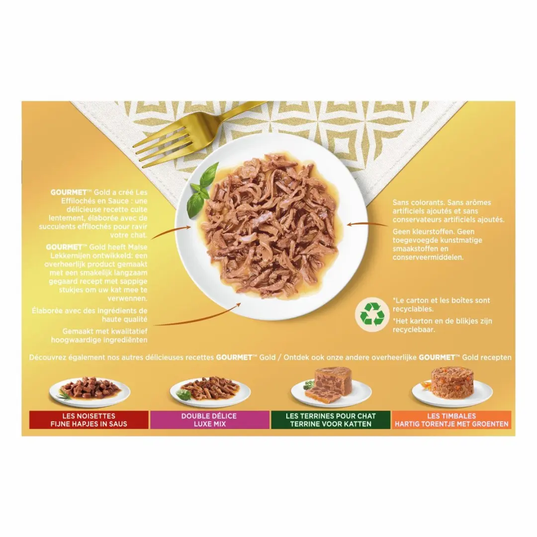 Gourmet Gold Kattenvoer Malse Lekkernijen Multipack 12x85g