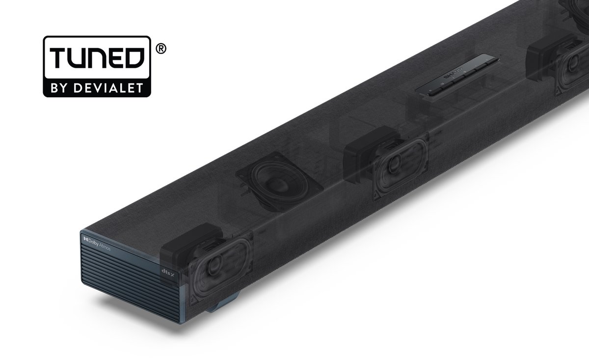 Sharp HT-SBW53121 - 3.1.2 soundbar - 550W - draadloze subwoofer - Dolby Atmos - bluetooth - Q-series - zwart