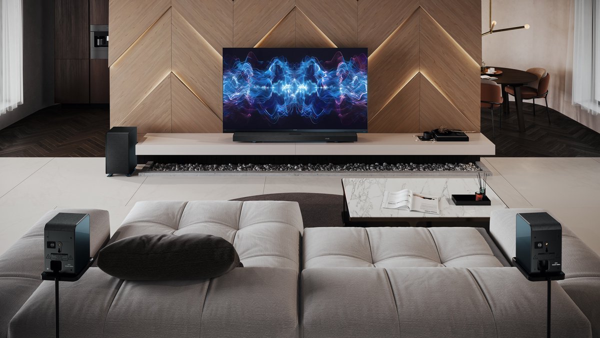 Sharp HT-SBW53121 - 3.1.2 soundbar - 550W - draadloze subwoofer - Dolby Atmos - bluetooth - Q-series - zwart