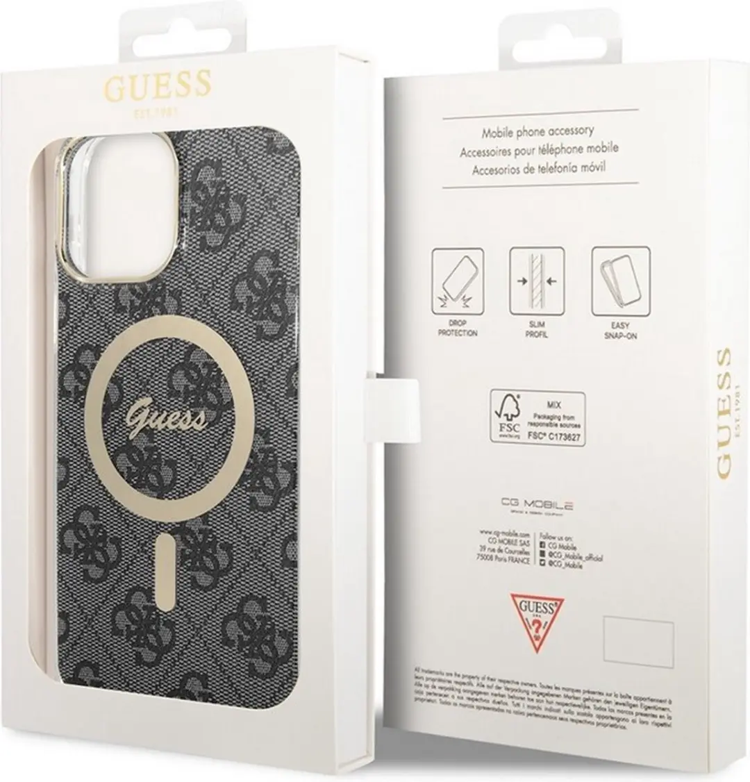 Guess GUHMP13XH4STK 4G Back Case - iPhone 13 Pro Max - Grijs