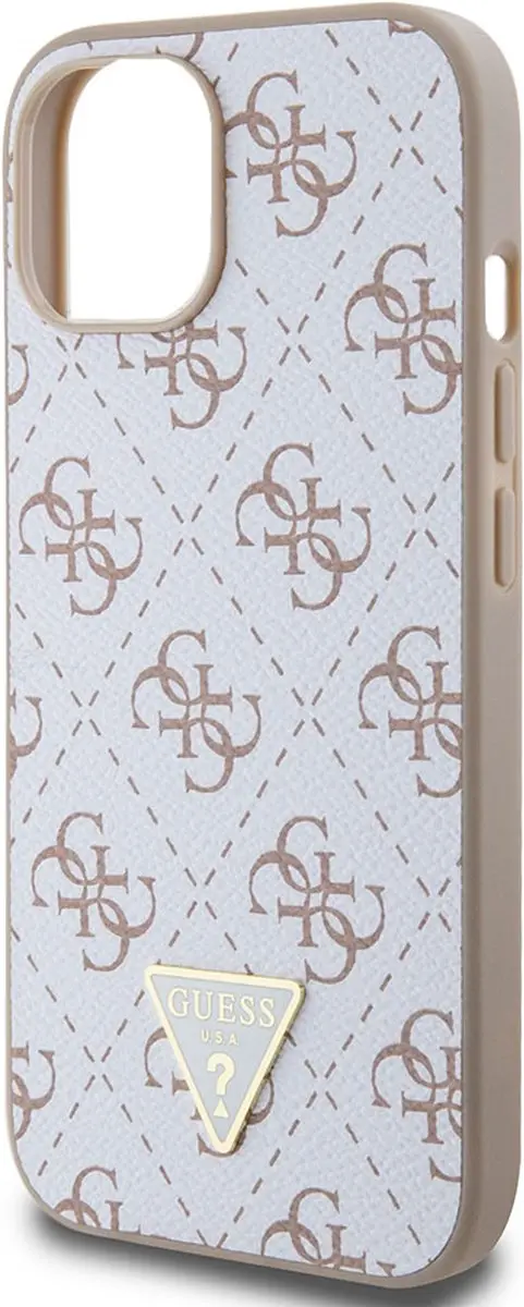 GUESS 4G Triangle Logo Back Case - iPhone 15 - Wit - afbeelding 6 van 6
