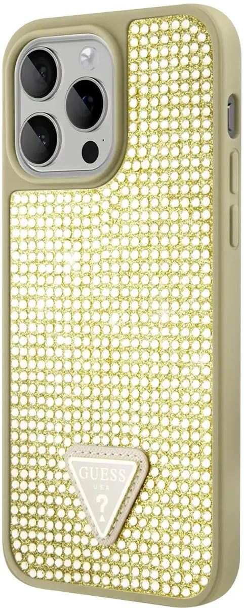 GUESS Goud Rhinestones Hoesje - Apple iPhone 15 Pro Max