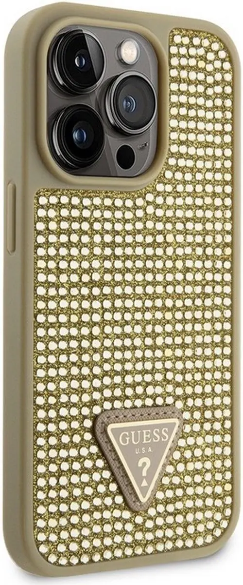 GUESS Goud Rhinestones Hoesje - Apple iPhone 15 Pro Max