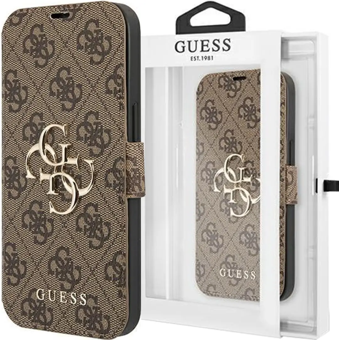 GUESS iPhone 13 Pro Bookcase Hoesje 7677 - Bruin