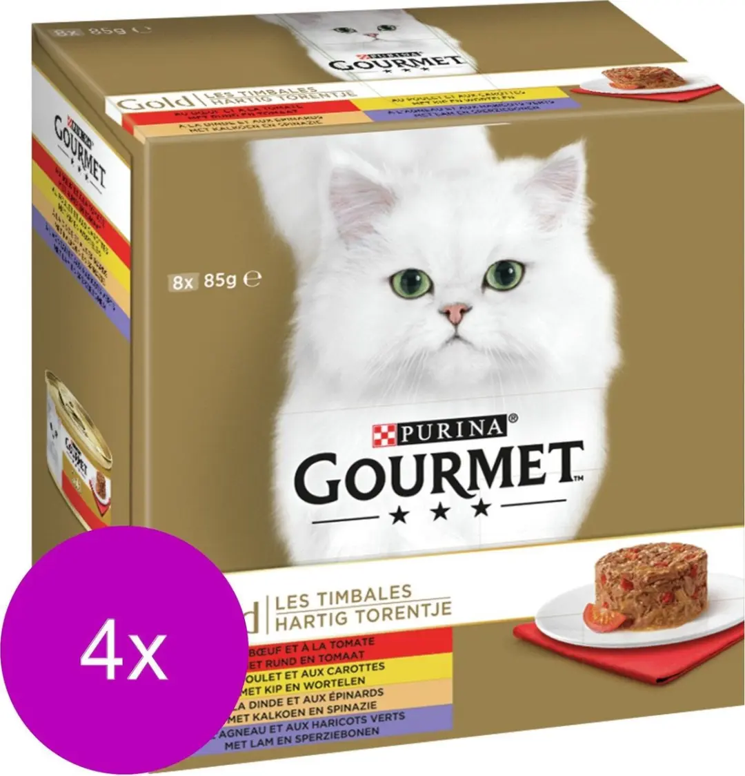 Gourmet Gold Hartig Torentje Kattenvoer - 32 Stuks