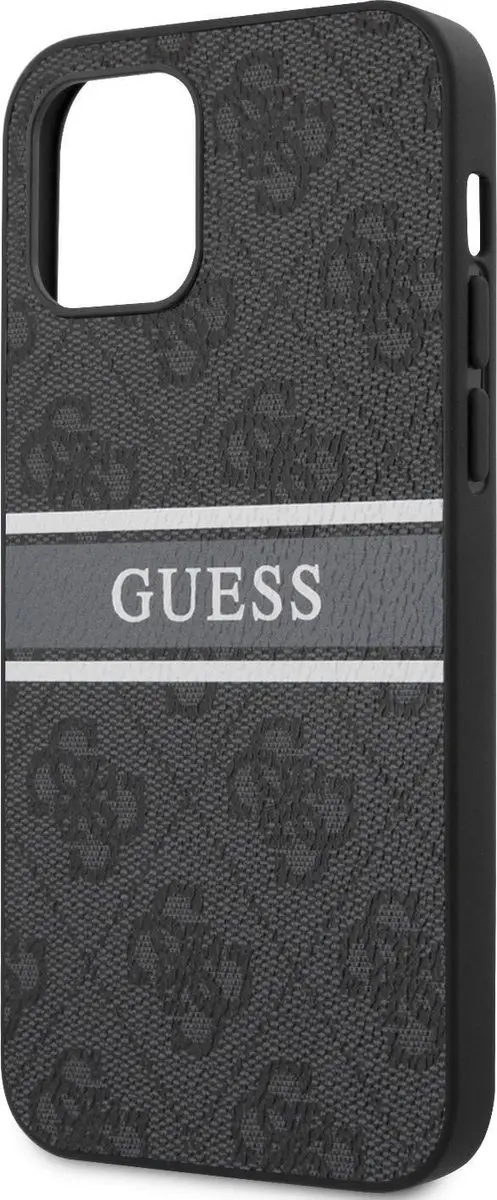 GUESS Logo Stripe Backcase iPhone 12 Pro Max - Grijs - afbeelding 6 van 6