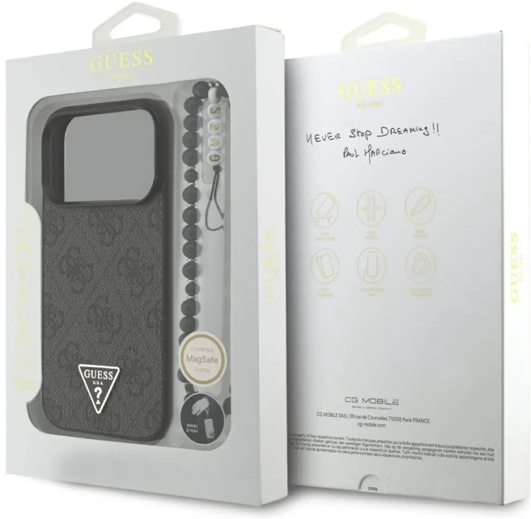 GUESS Case 4G iPhone 17 Pro - MagSafe - Zwart