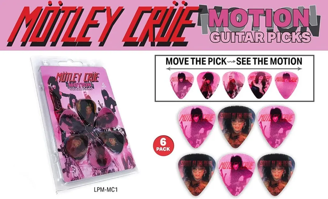 Perris Mötley Crüe Plectrum Medium Motion 0.71mm - 6 Stuks