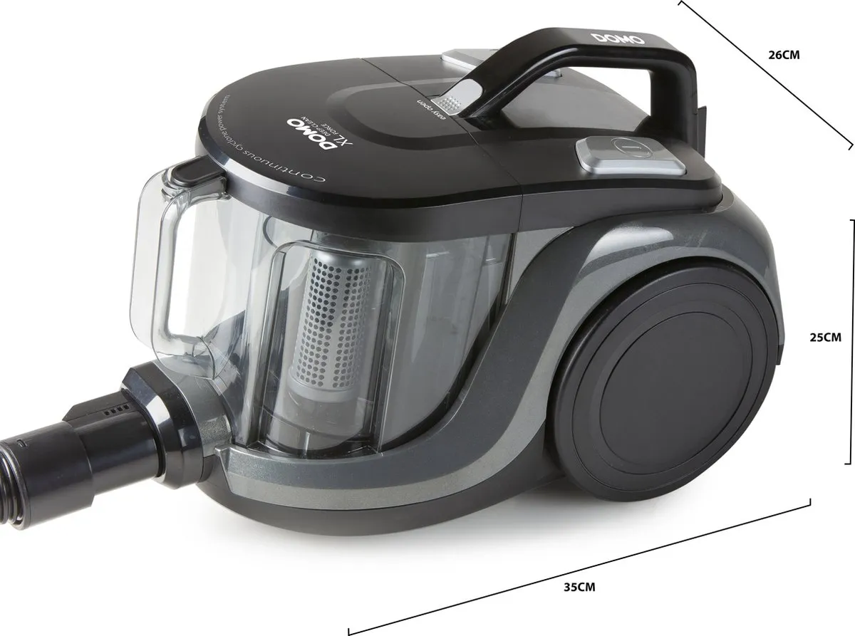 Domo DO7295S Stofzuiger - 850W - 2,5L - Zwart