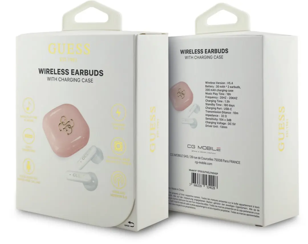 GUESS J7HE4 Bluetooth Oortjes - Roze
