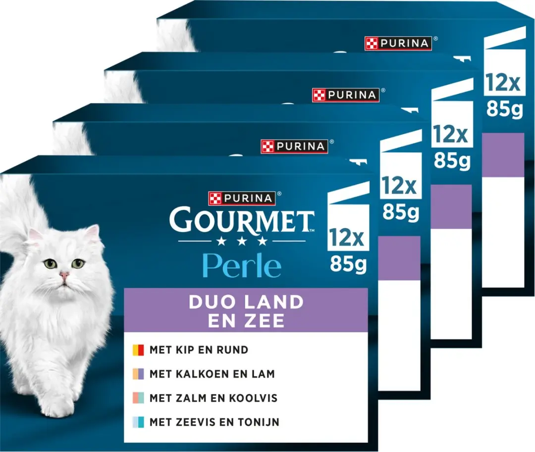 Gourmet Perle Kattenvoer Natvoer Kip & Rund 48x85g