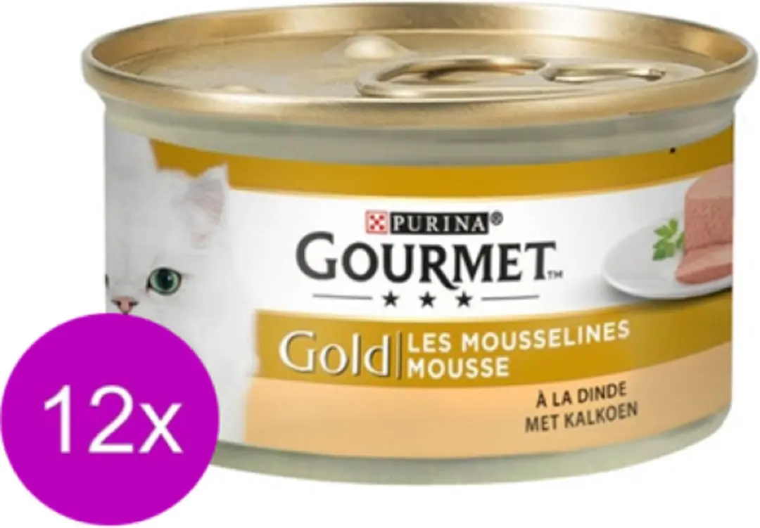 Gourmet Gold Mousse Kalkoen Kattenvoer 85g