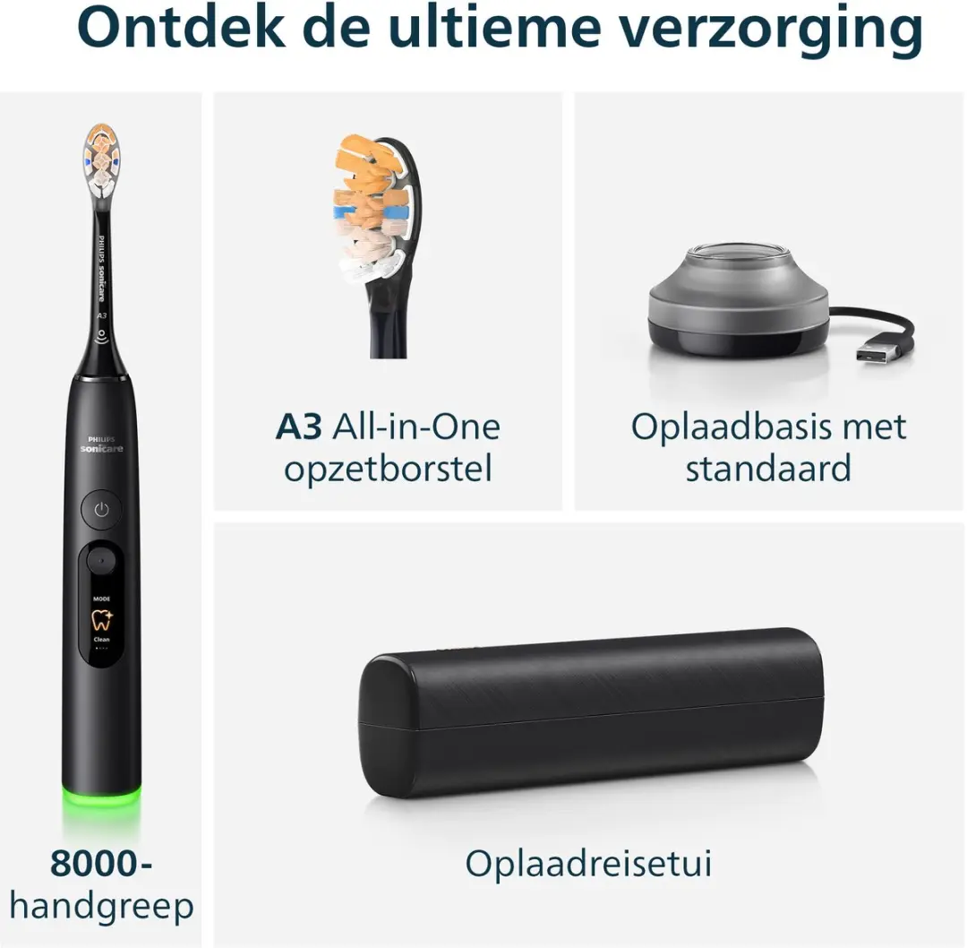 Philips Sonicare DiamondClean 8000 HX8311/12 Elektrische Tandenborstel - Zwart