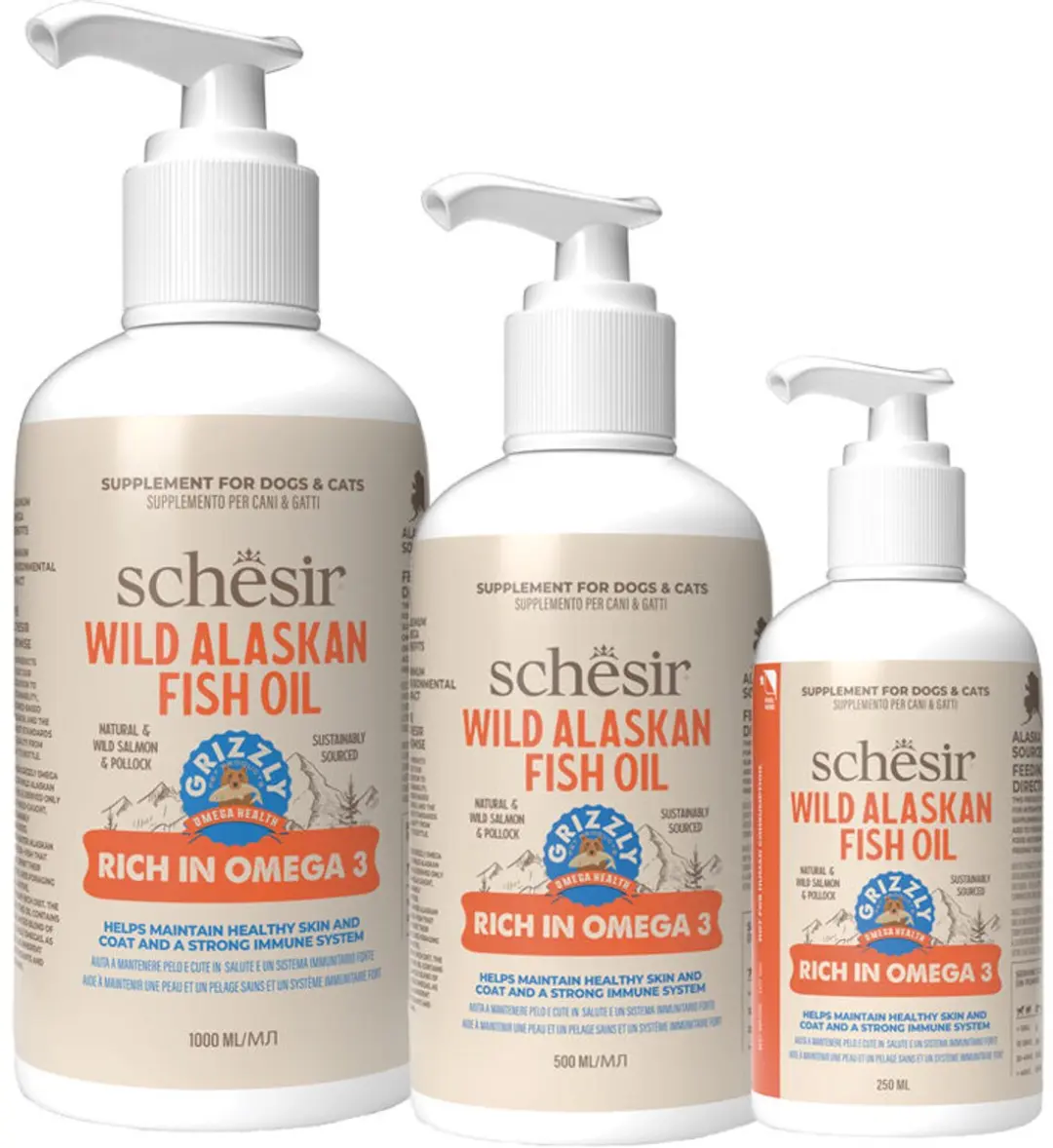 Schesir Grizzly Wild Alaskan Fish Oil 250ml
