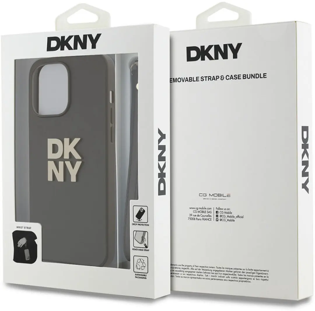 DKNY Hoesje iPhone 15 Pro DKHCP15LPBSWSA - Bruin