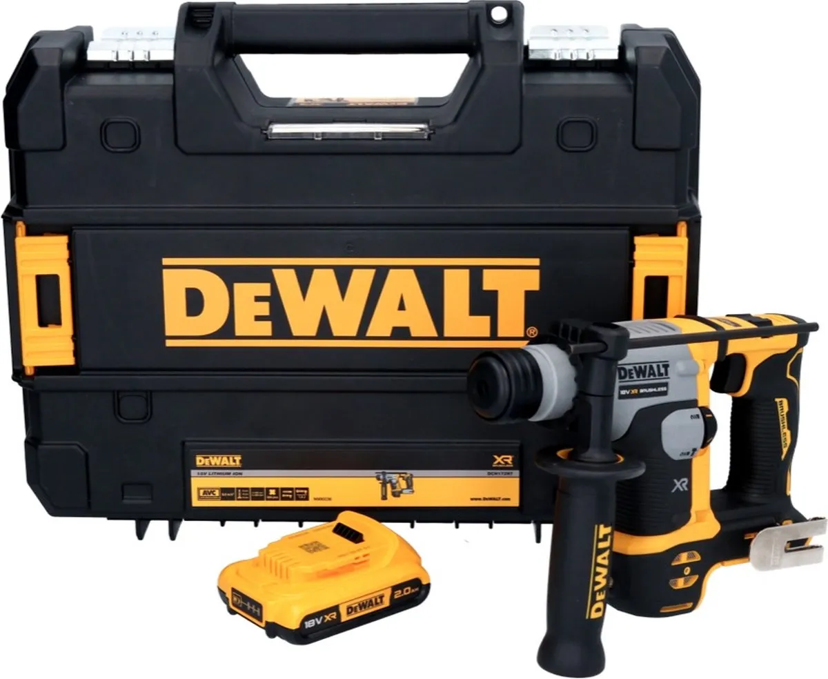 DeWalt DCH 172 Accu-boorhamer 18V SDS-plus - 1x 2,0Ah - afbeelding 3 van 5