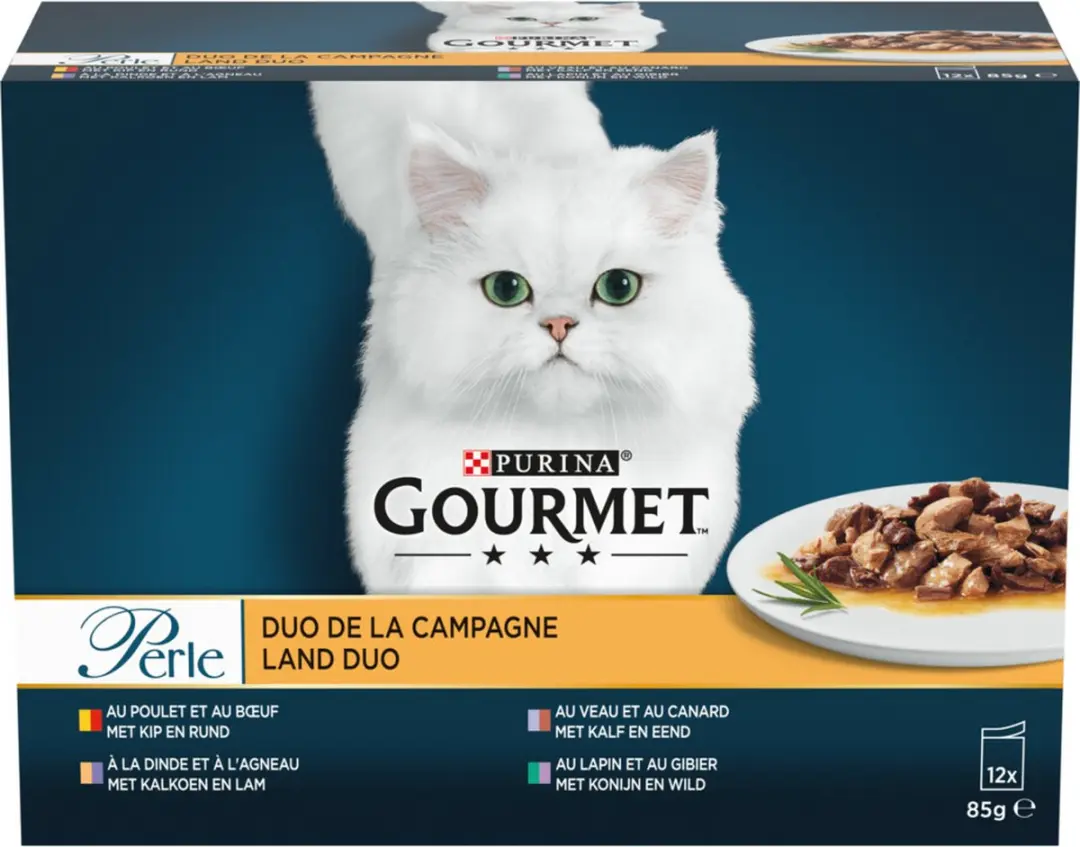 Gourmet Perle Duo Mini Filets in Saus Kattenvoer - 12x85g