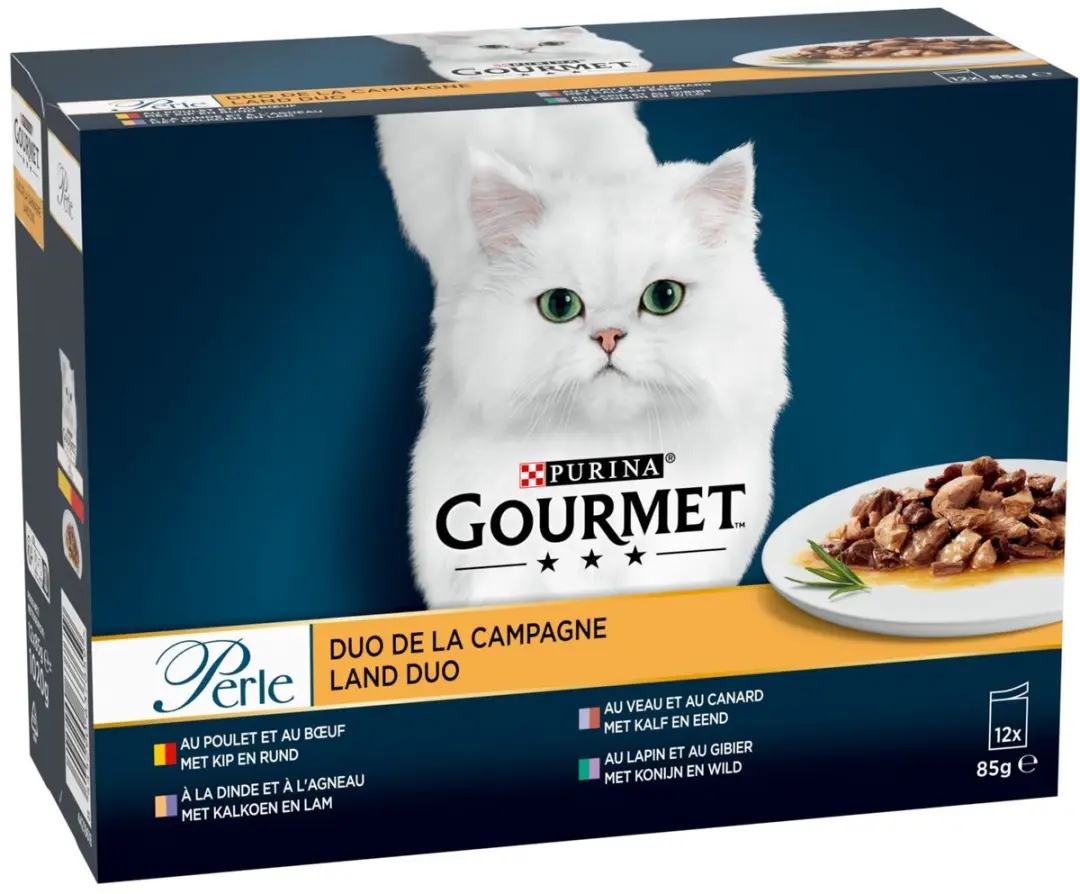 Gourmet Perle Duo Mini Filets in Saus Kattenvoer - 12x85g