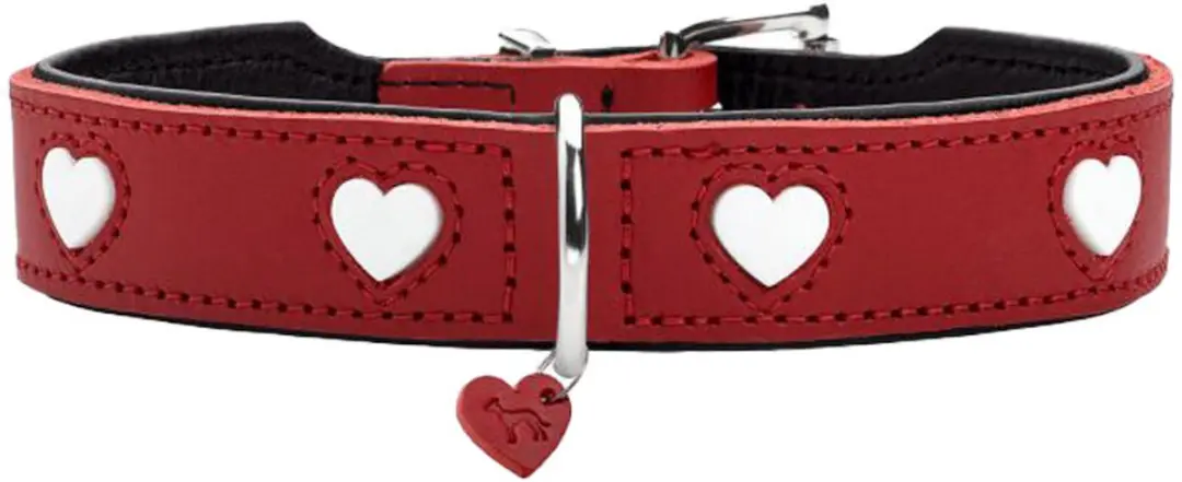 Hunter Collar Love Hondenhalsband - Rood - L-XL