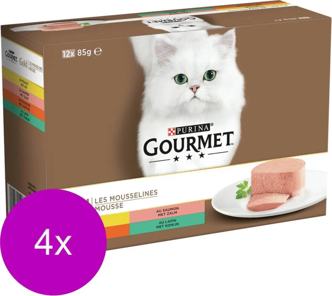 Gourmet Gold Kattenvoer Mix - 48 Stuks (4x12x85g)