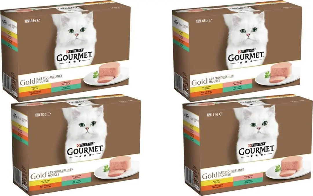 Gourmet Gold Kattenvoer Mix - 48 Stuks (4x12x85g)