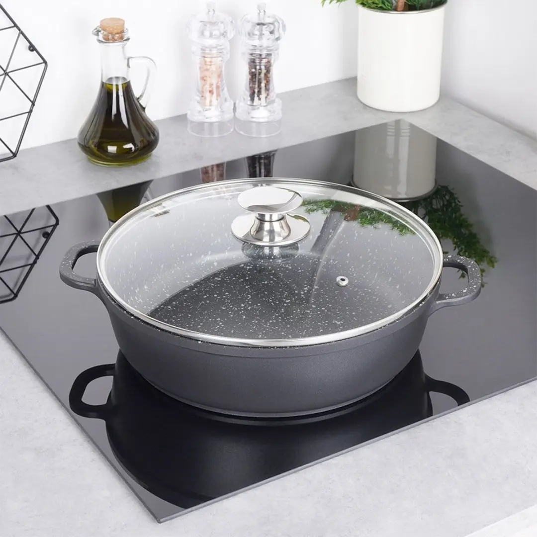 Orion GRANDE Serie Granieten Pan 28cm - Zwart