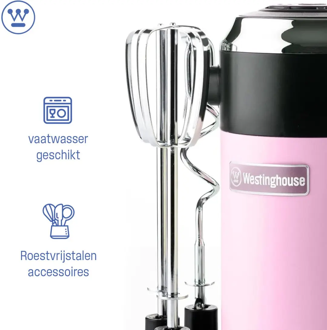 Westinghouse Retro Handmixer WKHM250PK 350W - Roze