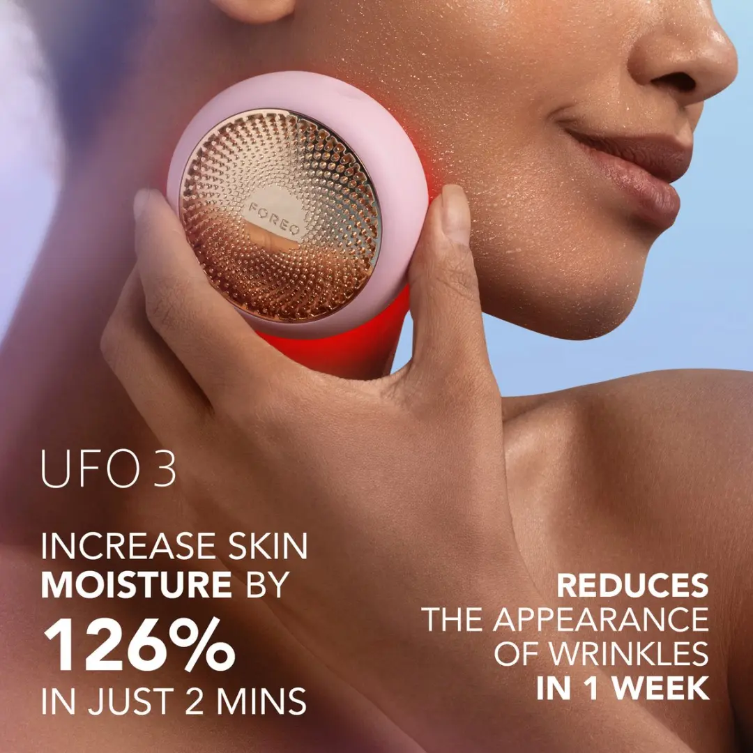 FOREO Hyper Hydra UFO 3 Bundel - 15 Maskers + Nachtmasker 75ml - Rood Licht Therapie