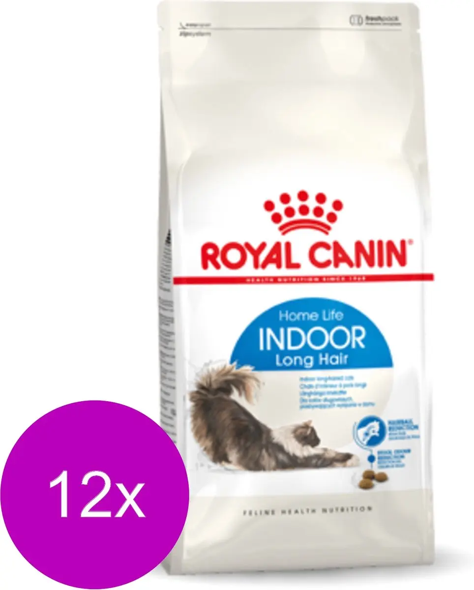 Royal Canin Indoor Long Hair Kattenvoer - 12x400g