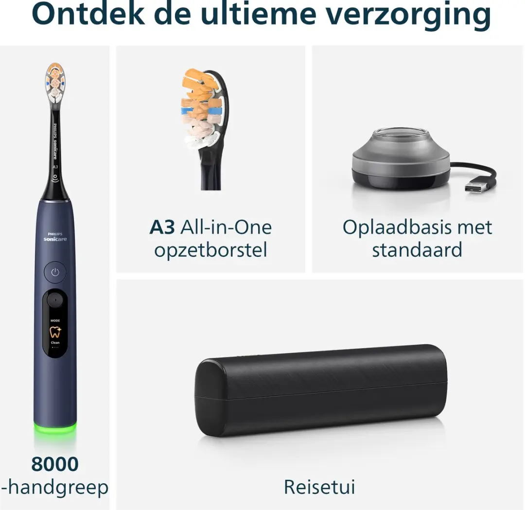 Philips Sonicare DiamondClean 8000 HX8311/13 Elektrische Tandenborstel - Blauw