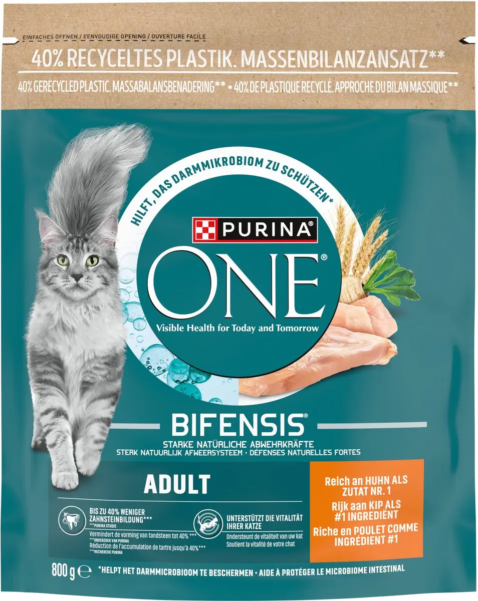 Purina ONE Adult Kattenbrokjes Kip & Volkoren 3,2kg