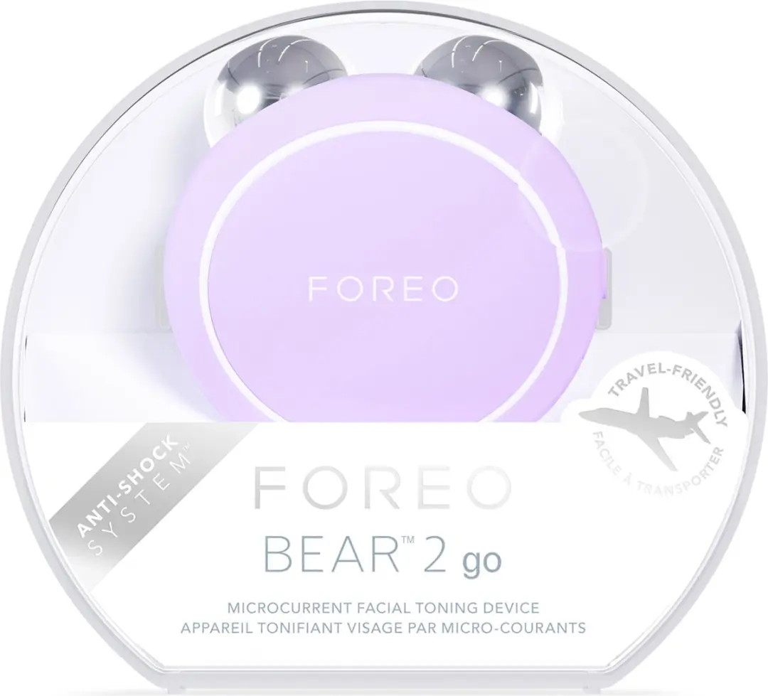 FOREO BEAR 2 go Microcurrent Apparaat - Gezicht - 6 Intensiteiten - Lavender