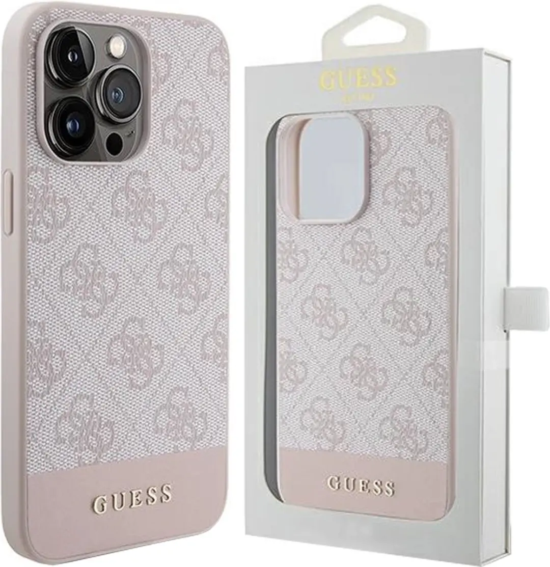 Guess 4G Stripe Back Case - iPhone 15 Pro Max Roze - afbeelding 6 van 6