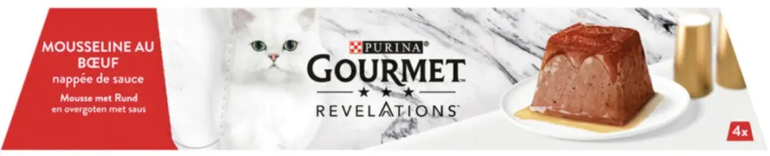Gourmet Kattenvoer Mousse Rund 4x57g