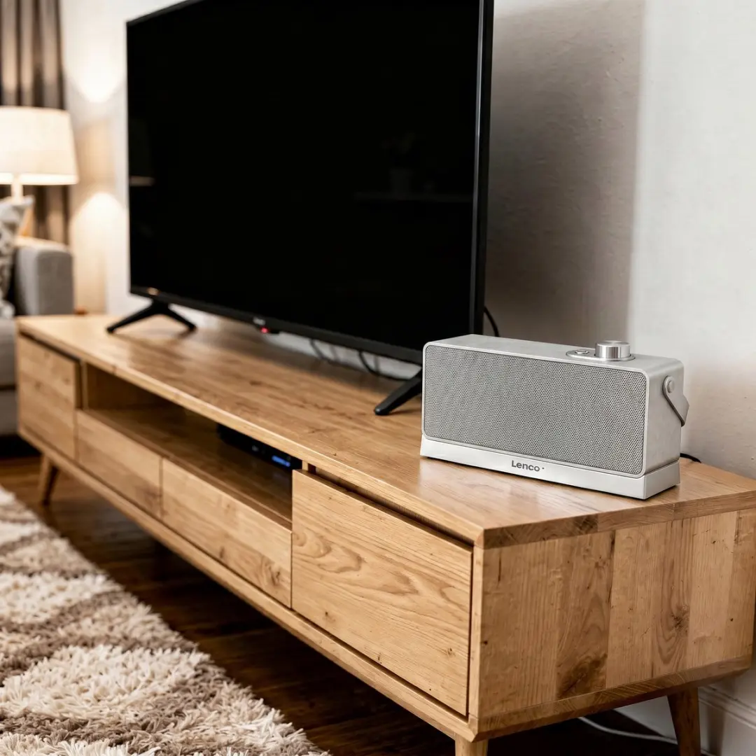 Lenco WTVS-100SI Draadloze TV-luidspreker - 5W - Zilver