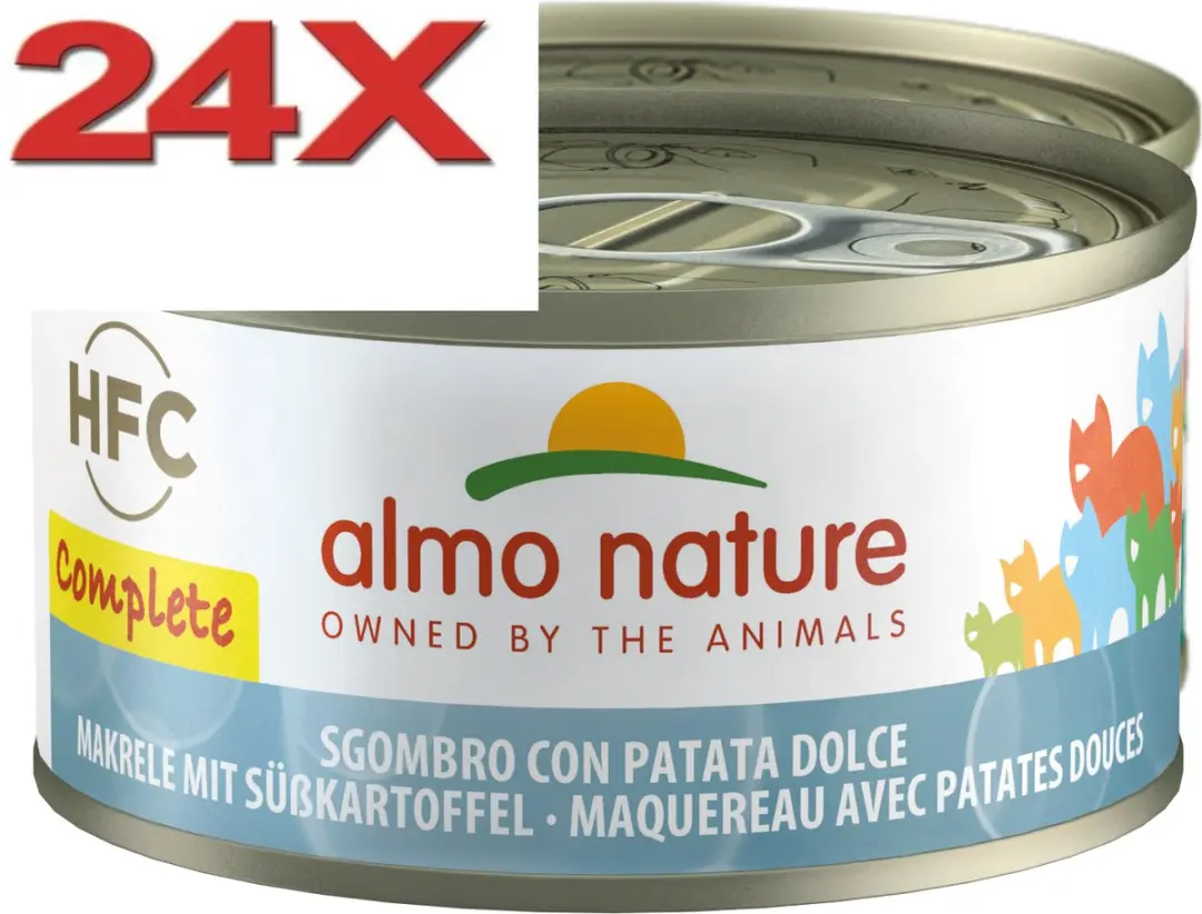 Almo Nature HFC Kat Graanvrij Makreel & Aardappelen 24x70g