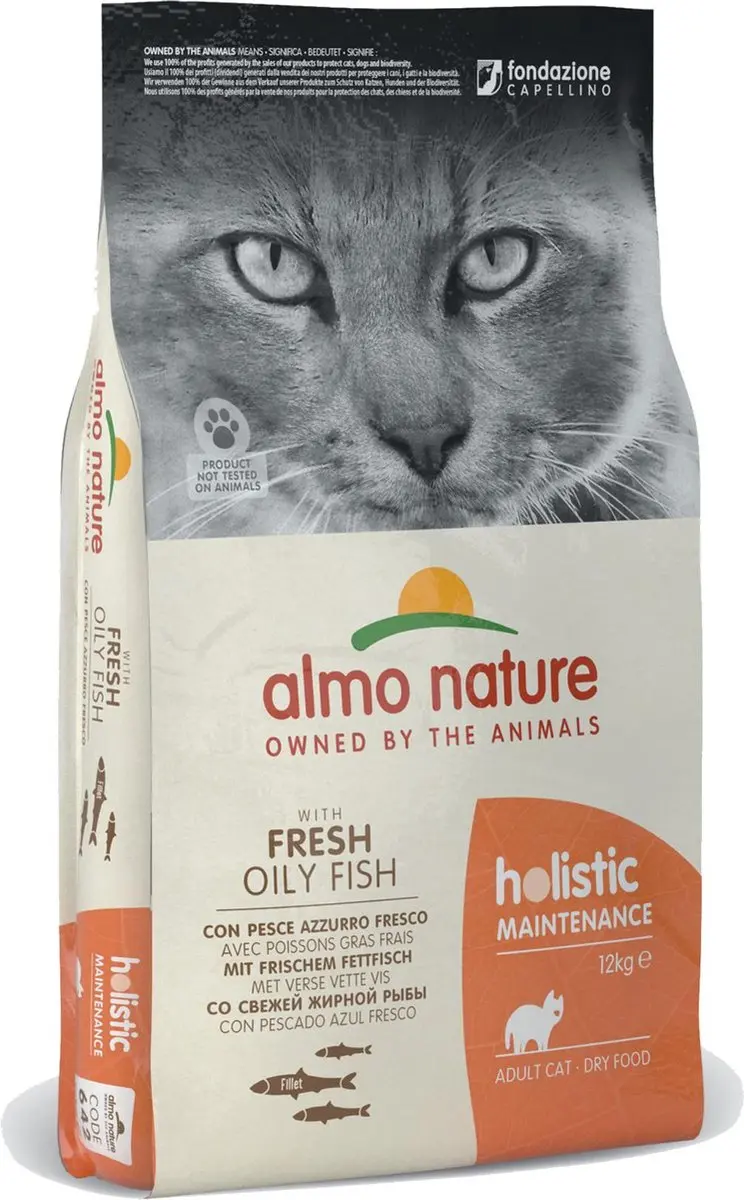 Almo Nature Holistic Witvis & Rijst Kattenvoer 12kg