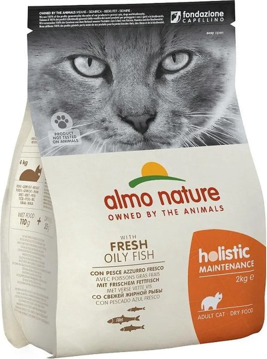 Almo Nature Holistic Witvis & Rijst Kattenvoer 12kg